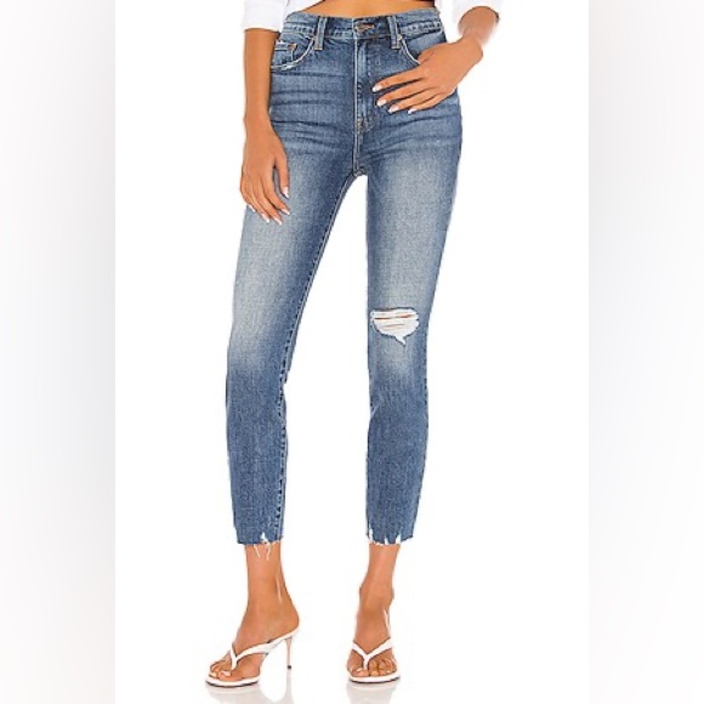 Pistola Revolve Cara High Rise Vintage Skinny Jeans Mystique‎ Distressed Size 26